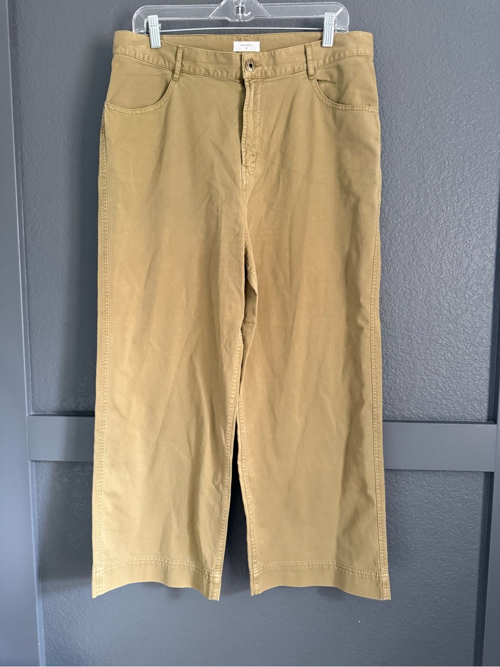 BILLY REID • Women’s tan high rise wide leg cropped pants - size 12